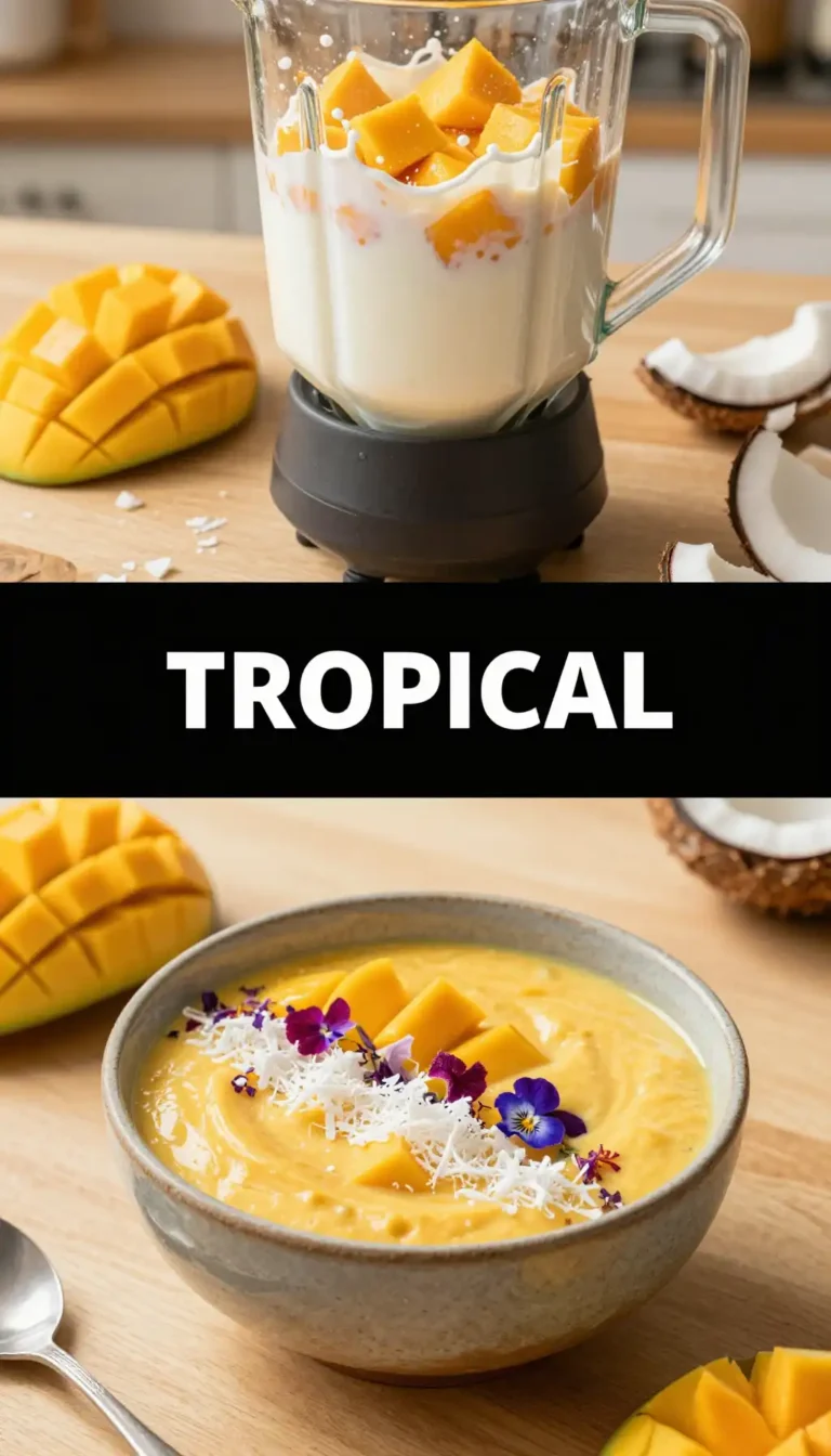 Viral TikTok 3-Ingredient Frozen Mango Lassi Smoothie Bowl