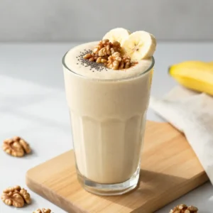 Easy Walnut Banana Smoothie for Omega-3 Brain Boost
