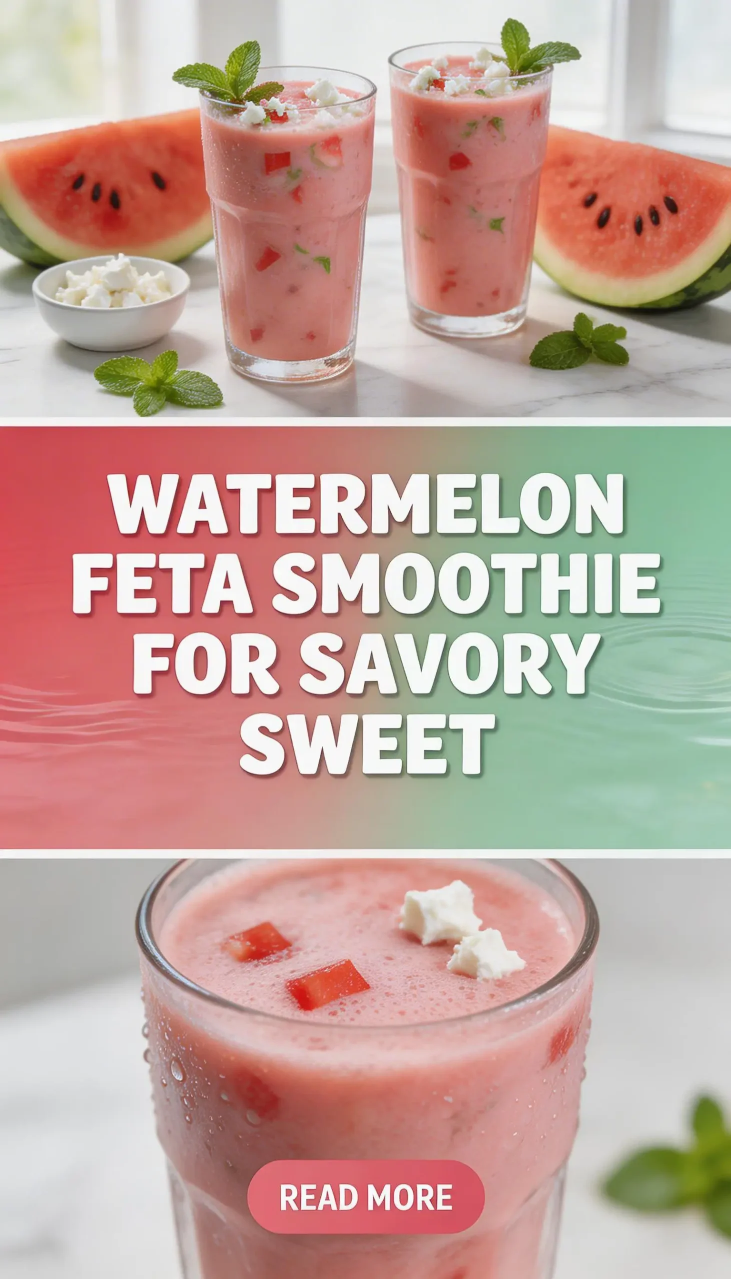 Watermelon Feta Smoothie pinterest pin