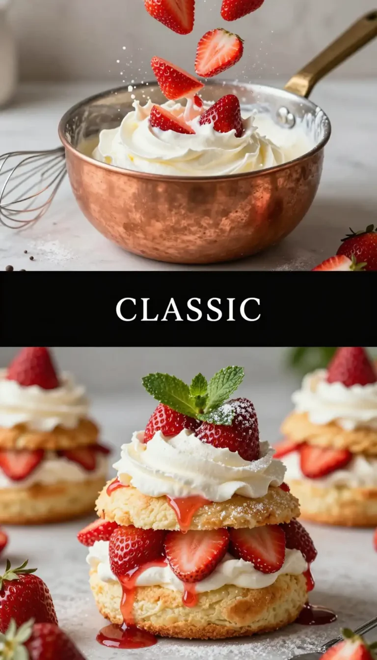 Whipped Cream And Fresh Strawberry Shortcake