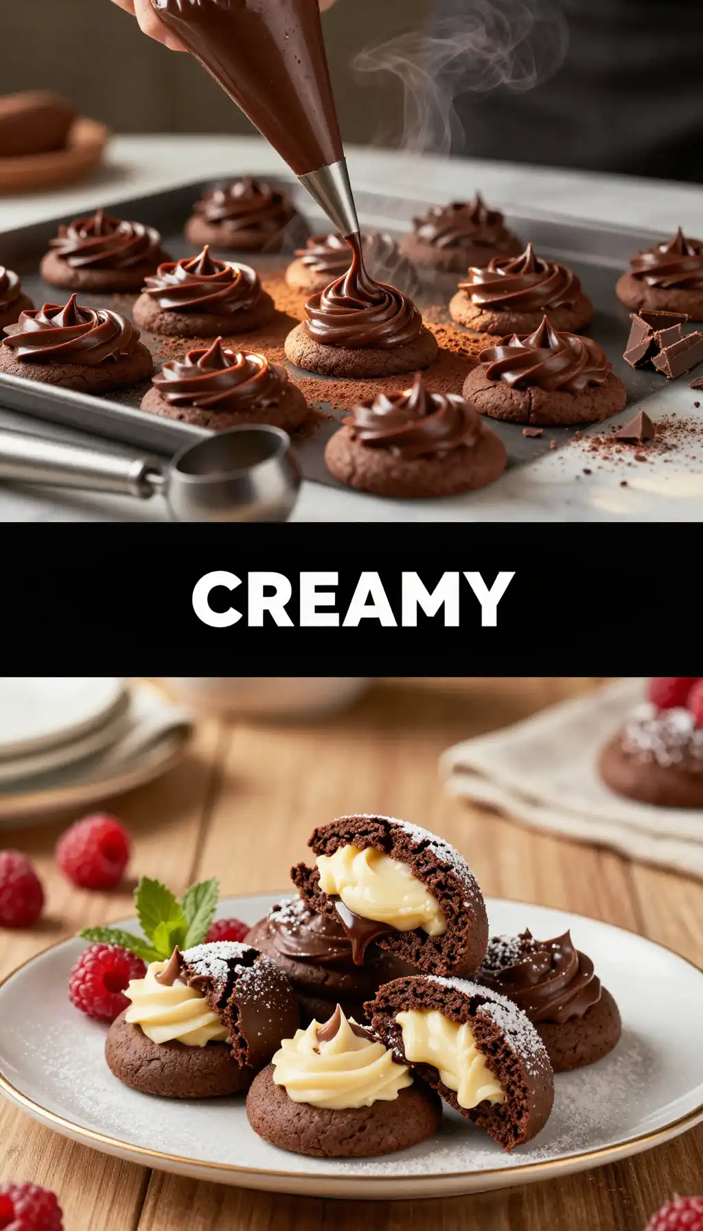 Whipped Ganache Filled Cookies pinterest pin