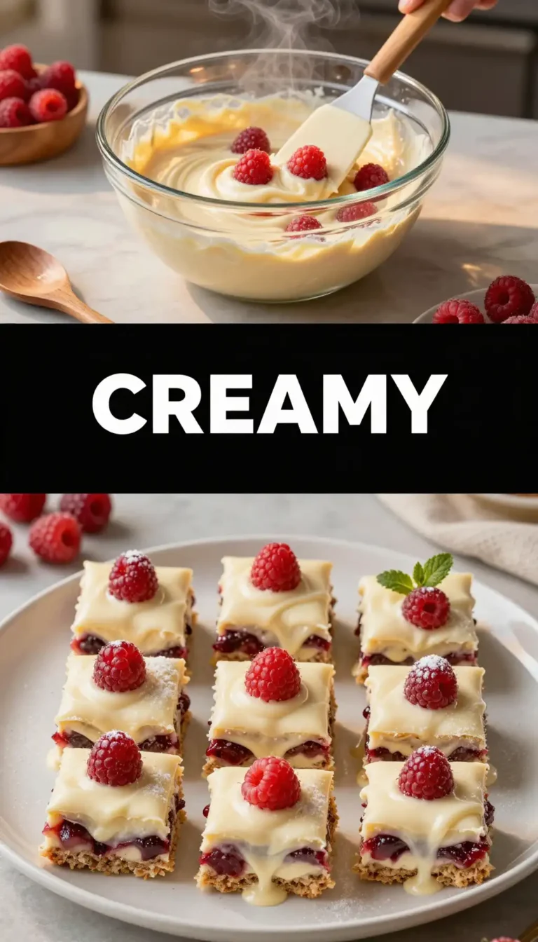 White Chocolate And Raspberry Cream Bars