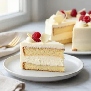 Decadent White Chocolate Mousse Layer Cake Recipe
