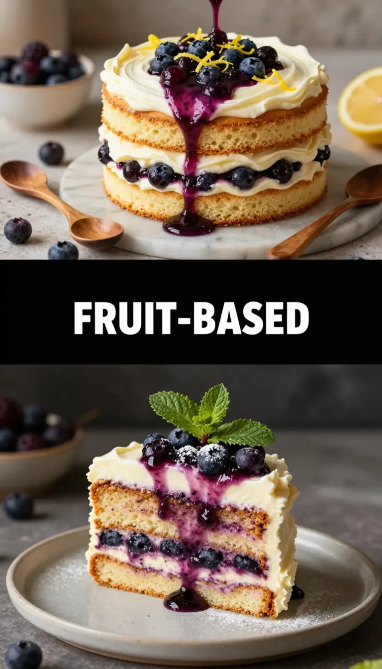 Wild Blueberry And Lemon Zest Layer Cake