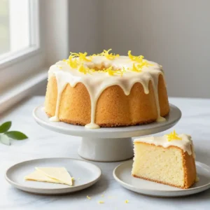 Fluffy Yuzu White Chocolate Chiffon Cake Recipe