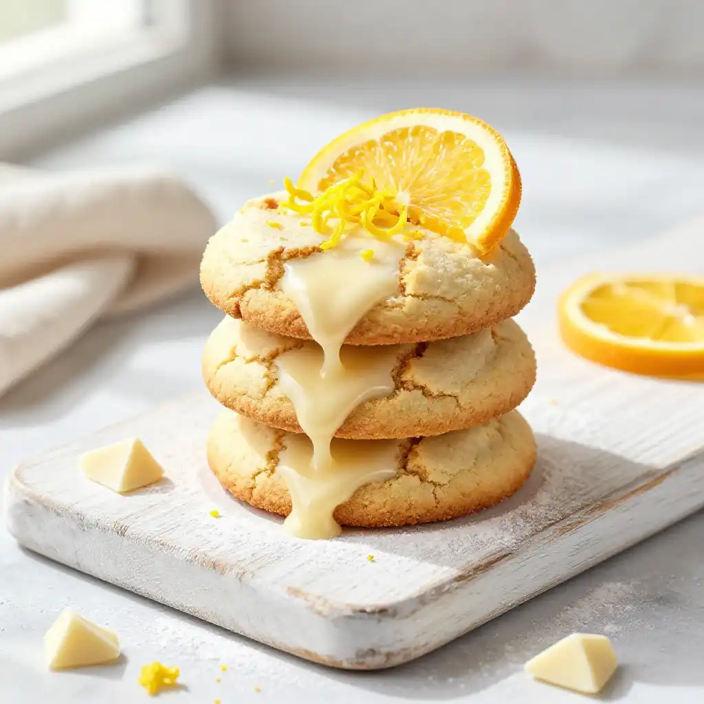 Yuzu And White Chocolate Cookies plated dish